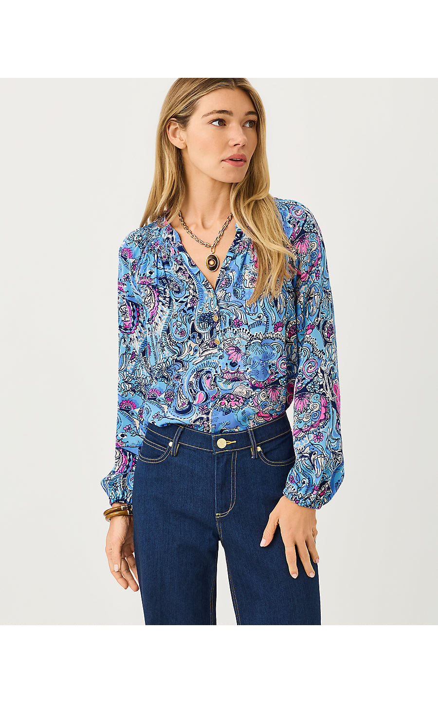Elsa Top Multi Paisley Parade