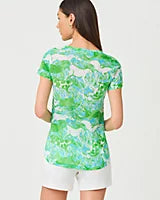 Etta Scoop-Neck Capri Blue Galloping Gals