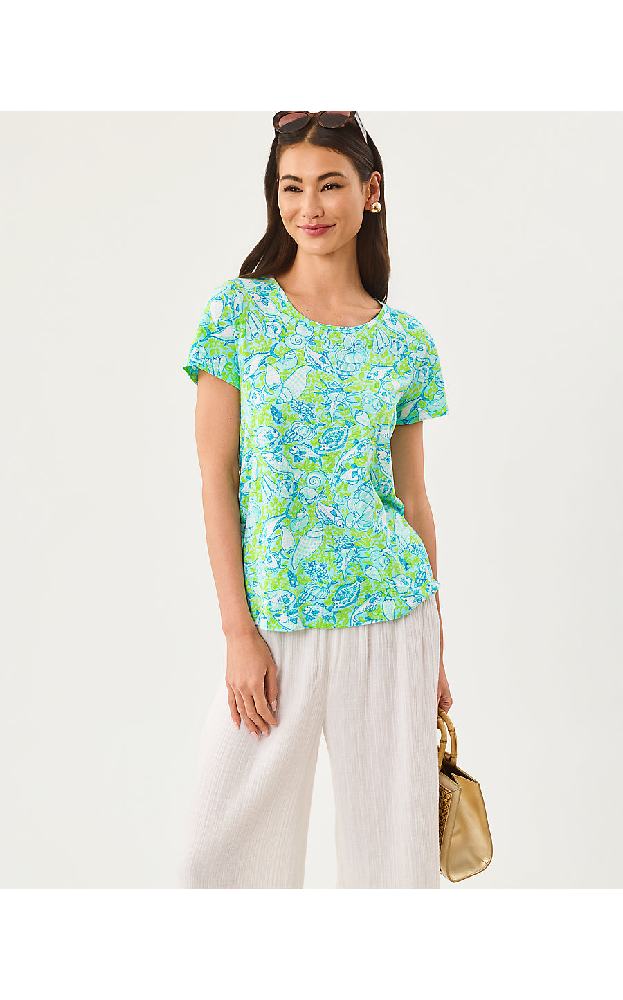 Etta Scoop-Neck Top Day Dream Blue Throw Me A Line