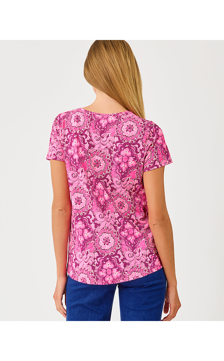 Etta Scoop-Neck Pink Aster The Casbah Allover