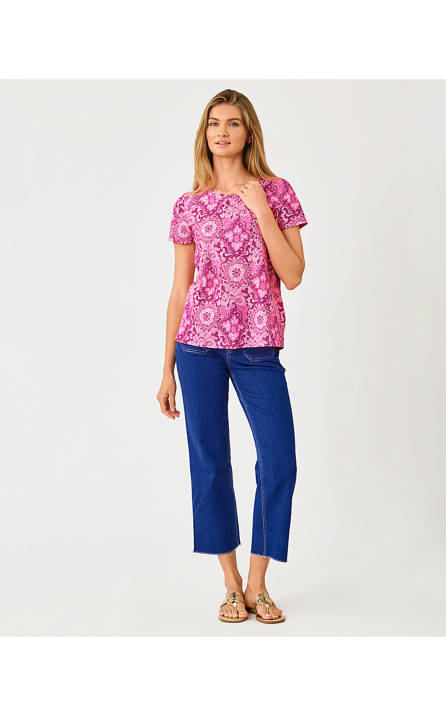 Etta Scoop-Neck Pink Aster The Casbah Allover