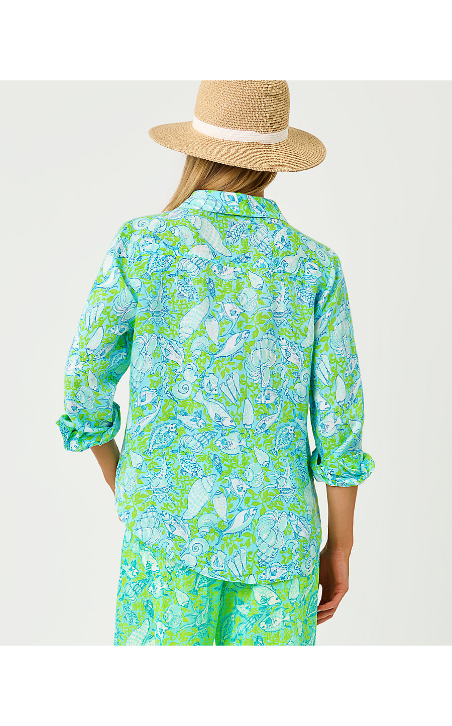 Sea View Button Down Day Dream Blue Throw Me A Line