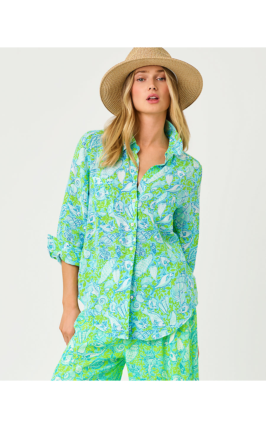Sea View Button Down Day Dream Blue Throw Me A Line