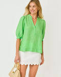 Mialeigh Elbow Sleeve Lin Putting Green X Resort White