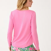 WESTLEY LONG SLEEVE TEE UPF 50+ CONFETTI PINK