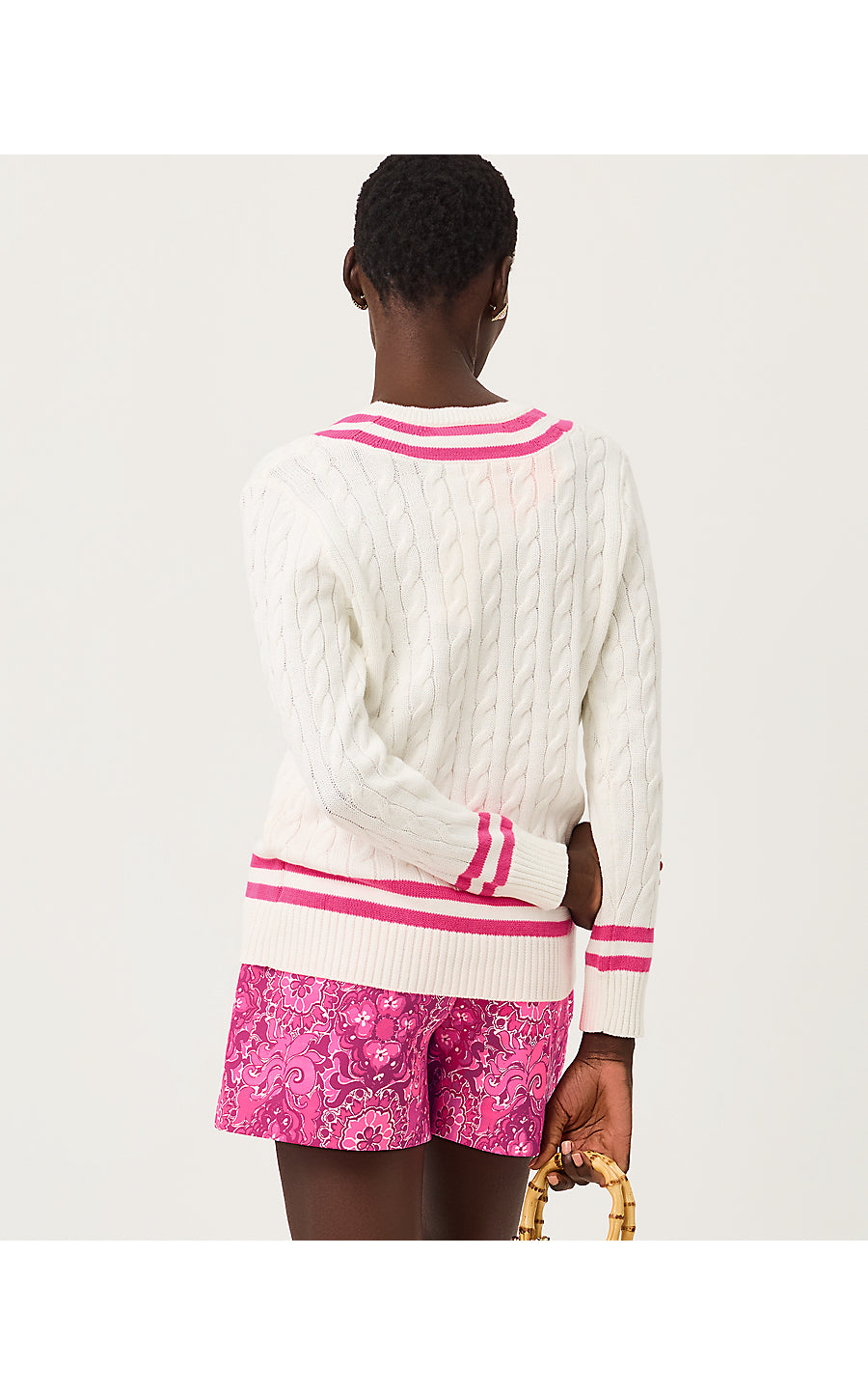 Brockton Sweater Coconut X Pink Aster Tipping