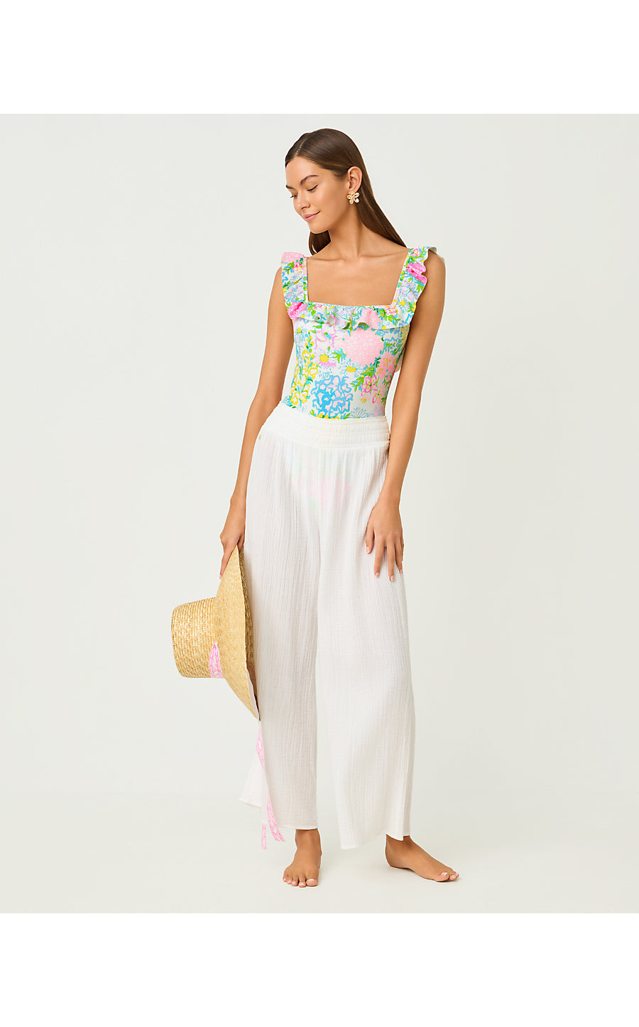 Aemma Ruffle One Piece Multi Lilly Garden