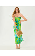 Noa Strapless Maxi Dress Turquoise Tide Oversized Sweet Corn Engineered