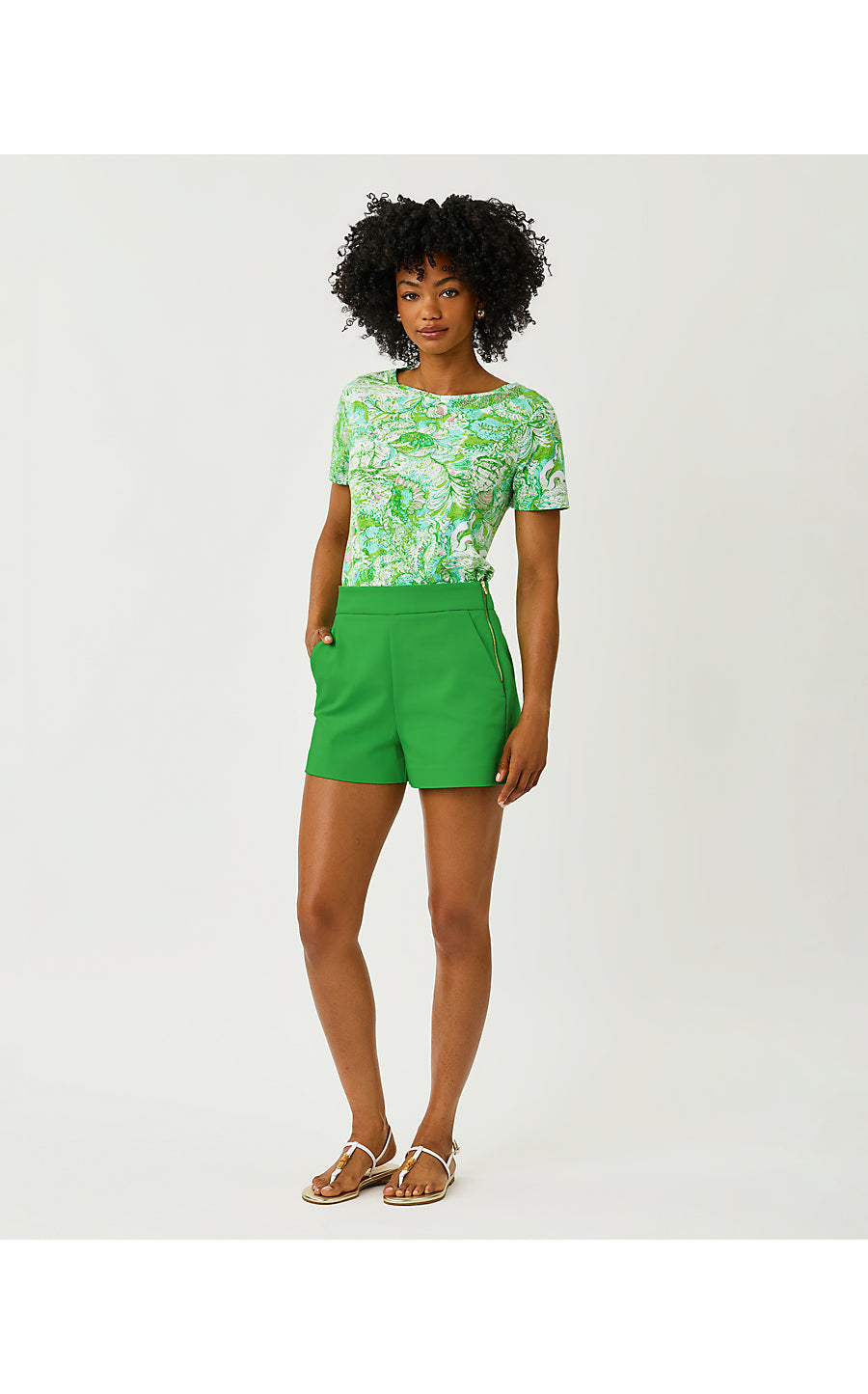 Sarissa Stretch Short Terrace Green