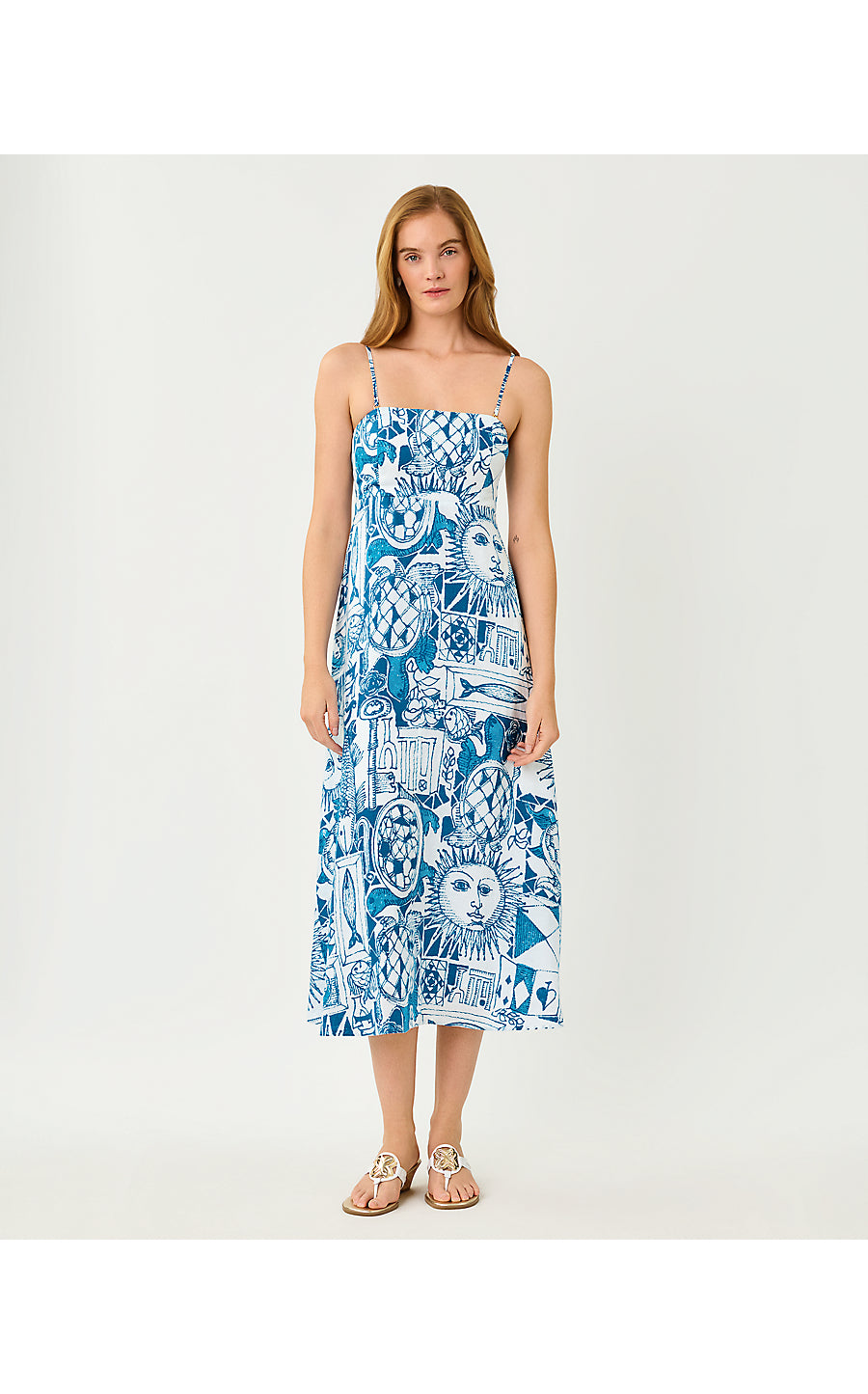 Jorgian Linen Midi Dress Resort White Oversized Harlillyquin