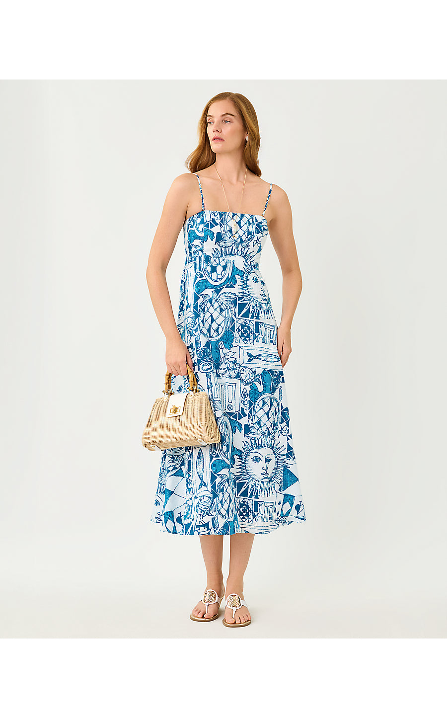 Jorgian Linen Midi Dress Resort White Oversized Harlillyquin