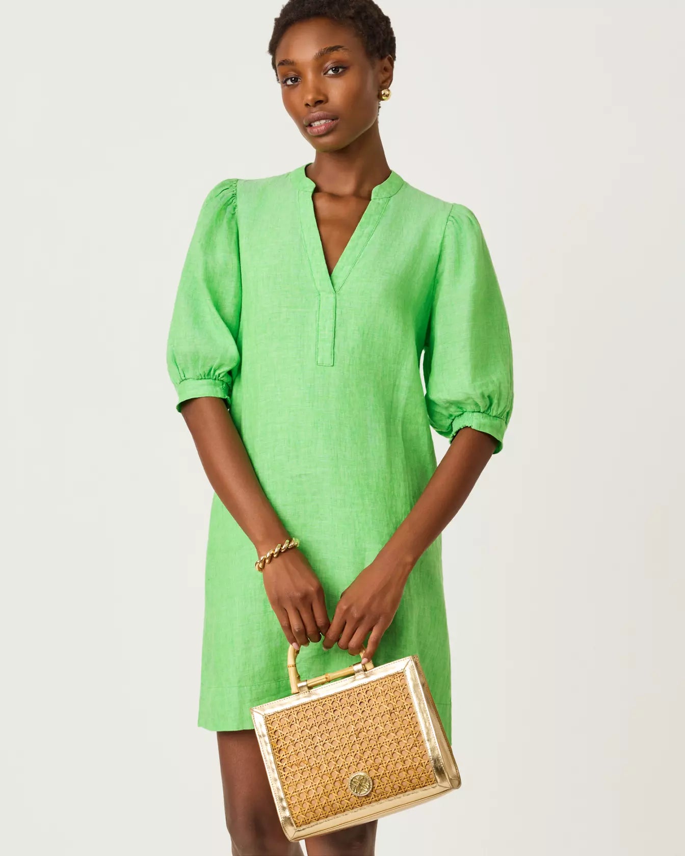Mialeigh Linen Dress Putting Green