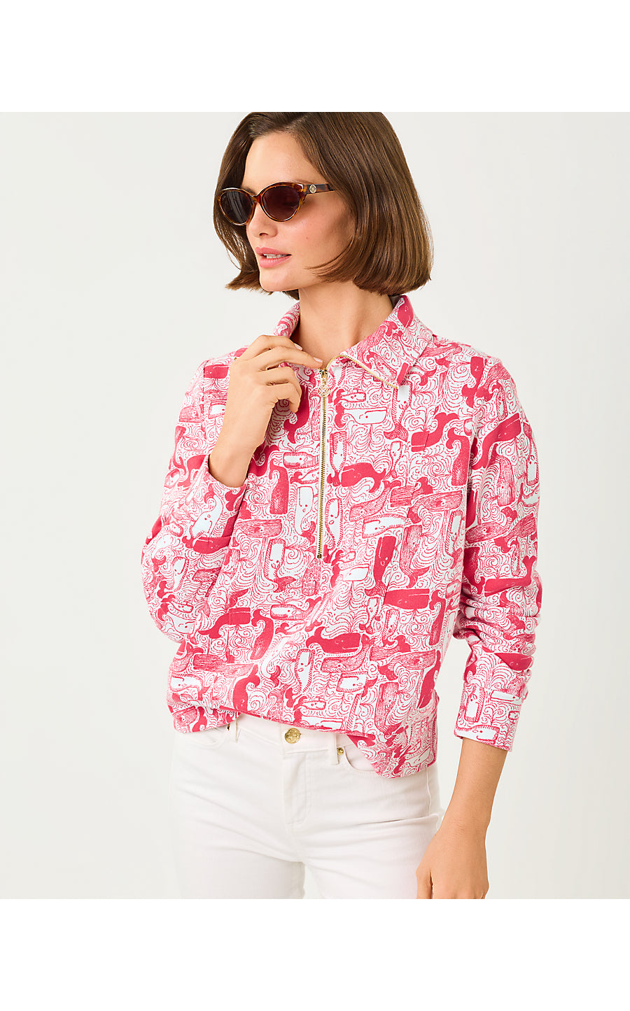 Eleni Pullover Paradise Punch Thar She Blows