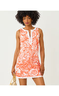 Romey Shift Romper Sunset Orange Budding Romance