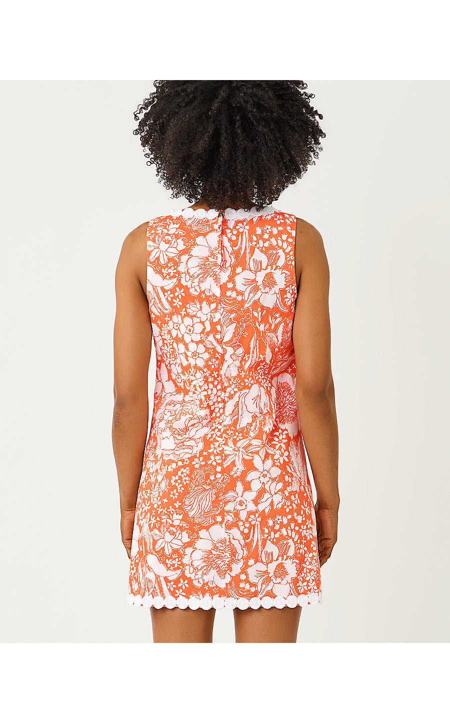 Romey Shift Romper Sunset Orange Budding Romance