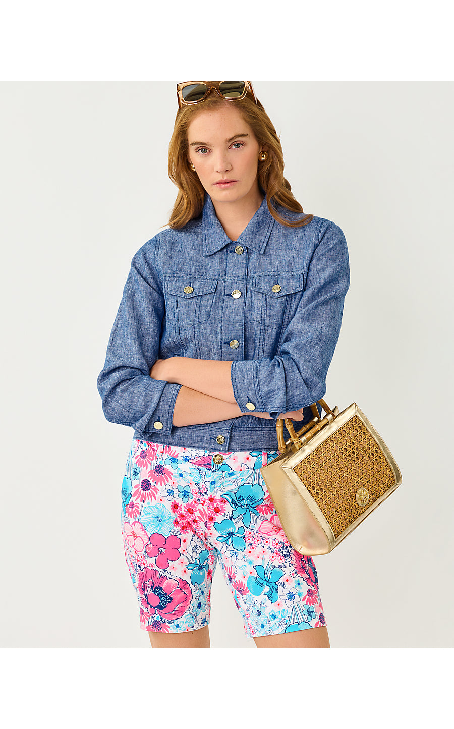 Seaspray Linen Jacket Starlight Navy X Resort White