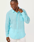 Mens Addison Shirt Capri Blue X Resort White