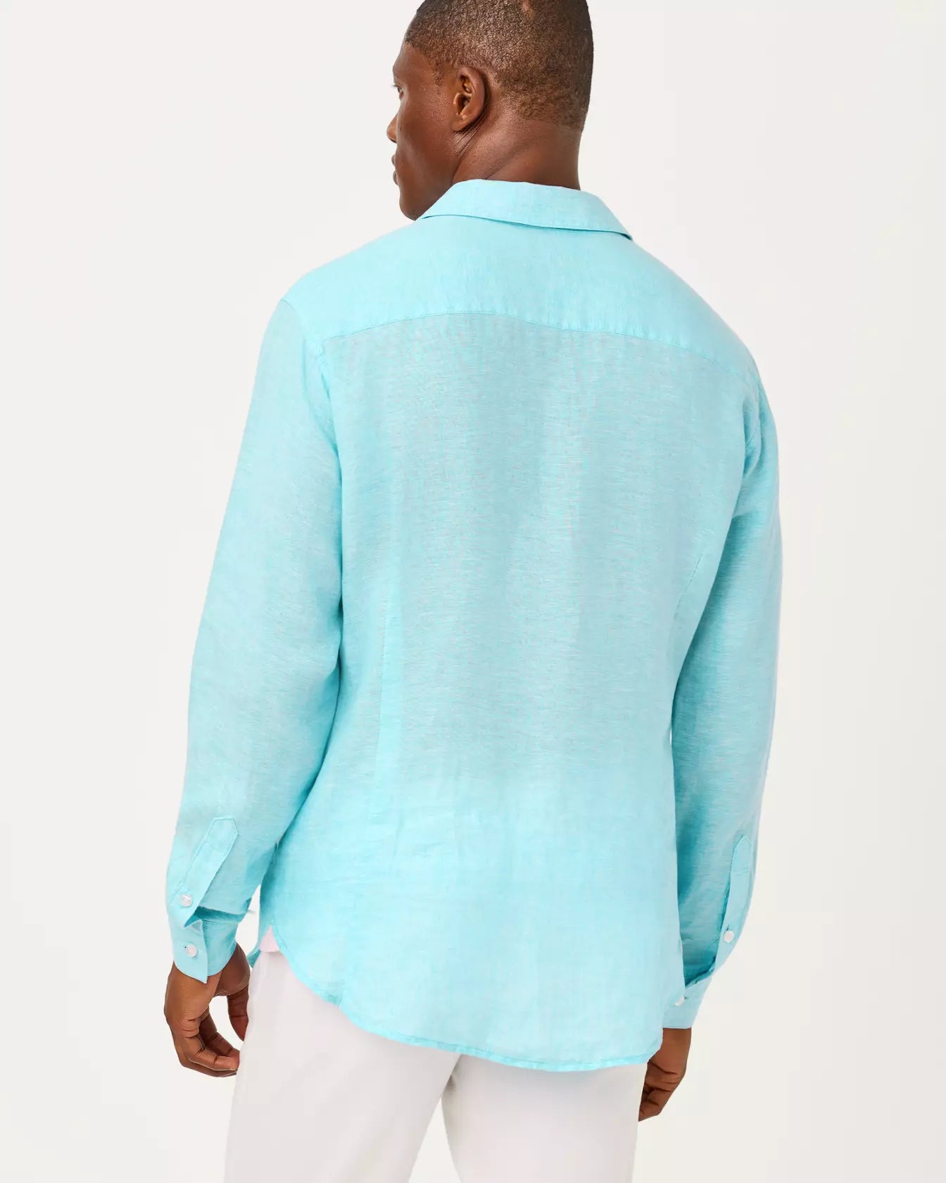 Mens Addison Shirt Capri Blue X Resort White