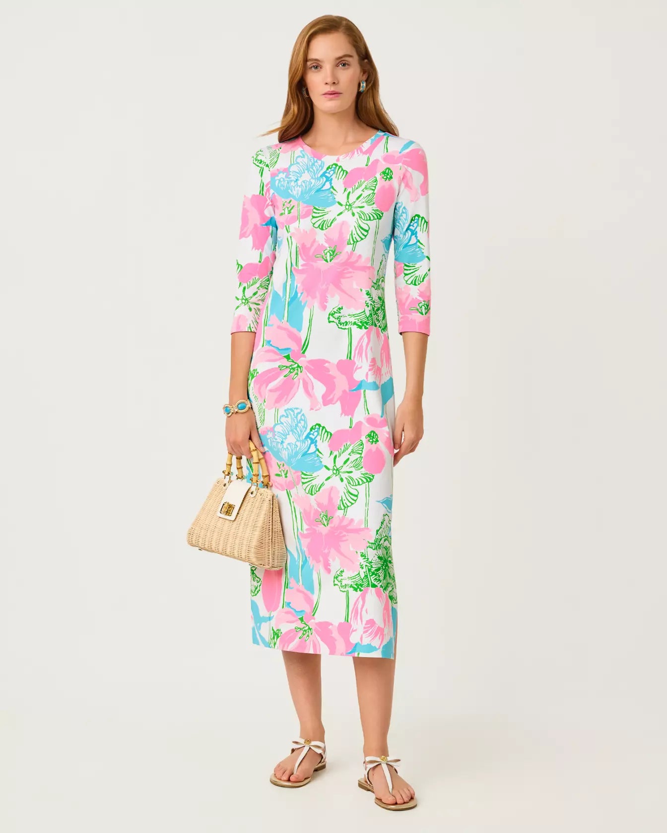 Deena Upf 50+ Dress Resort White Oversized Viney Liney