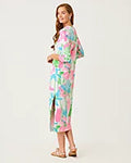 Deena Upf 50+ Dress Resort White Oversized Viney Liney