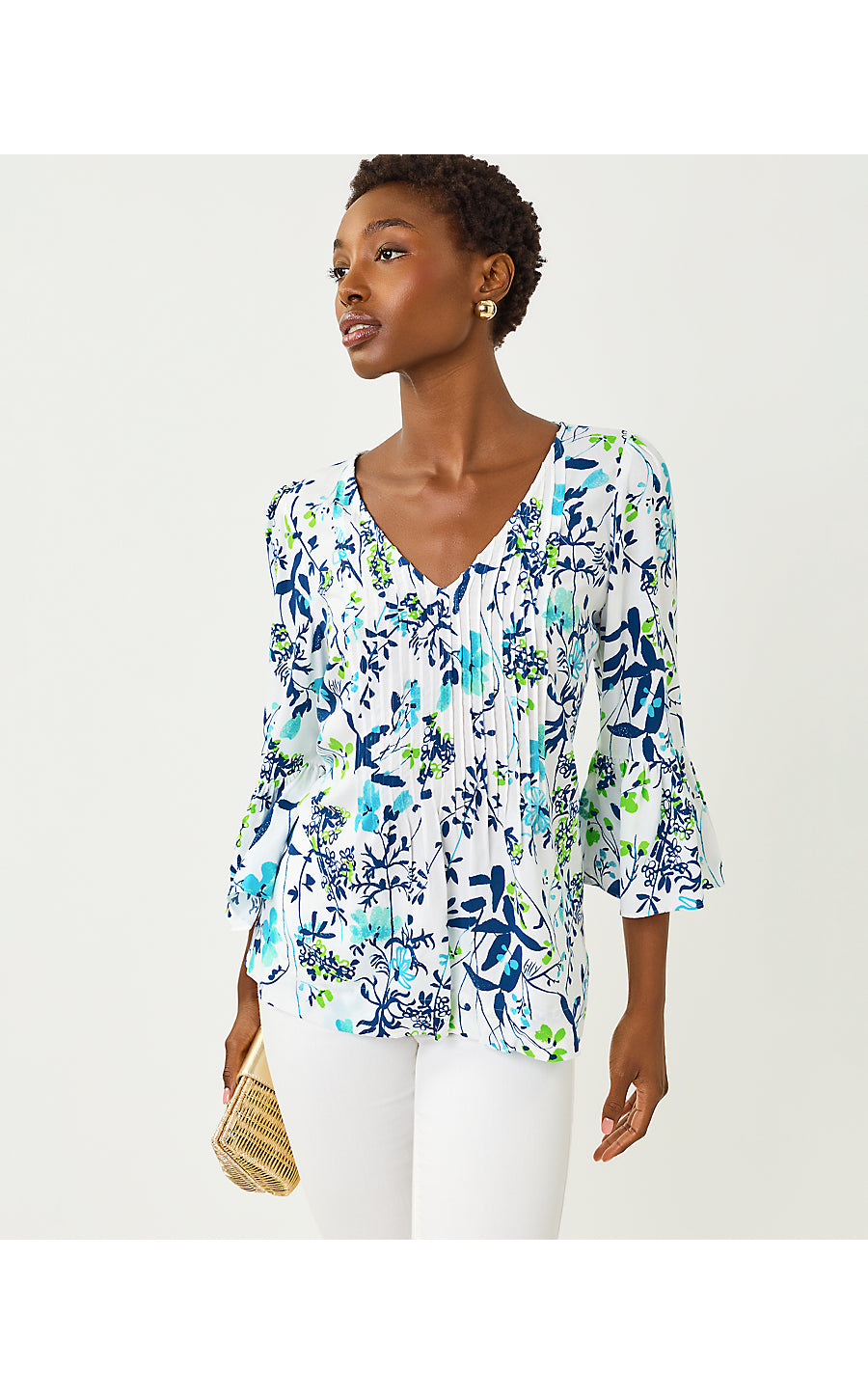 Danika Tunic Resort White Sea Blooms