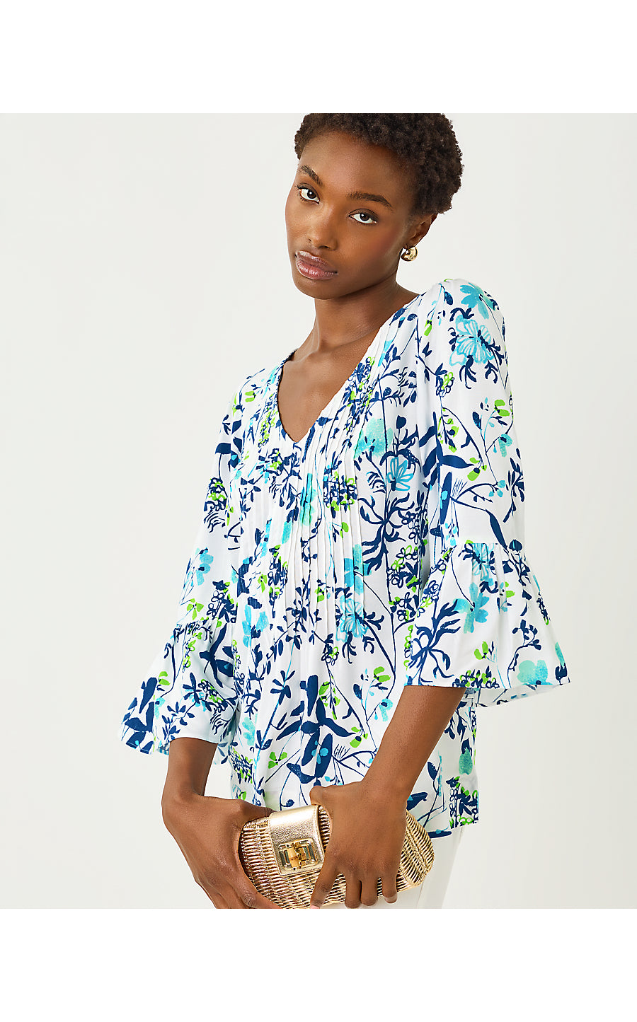 Danika Tunic Resort White Sea Blooms