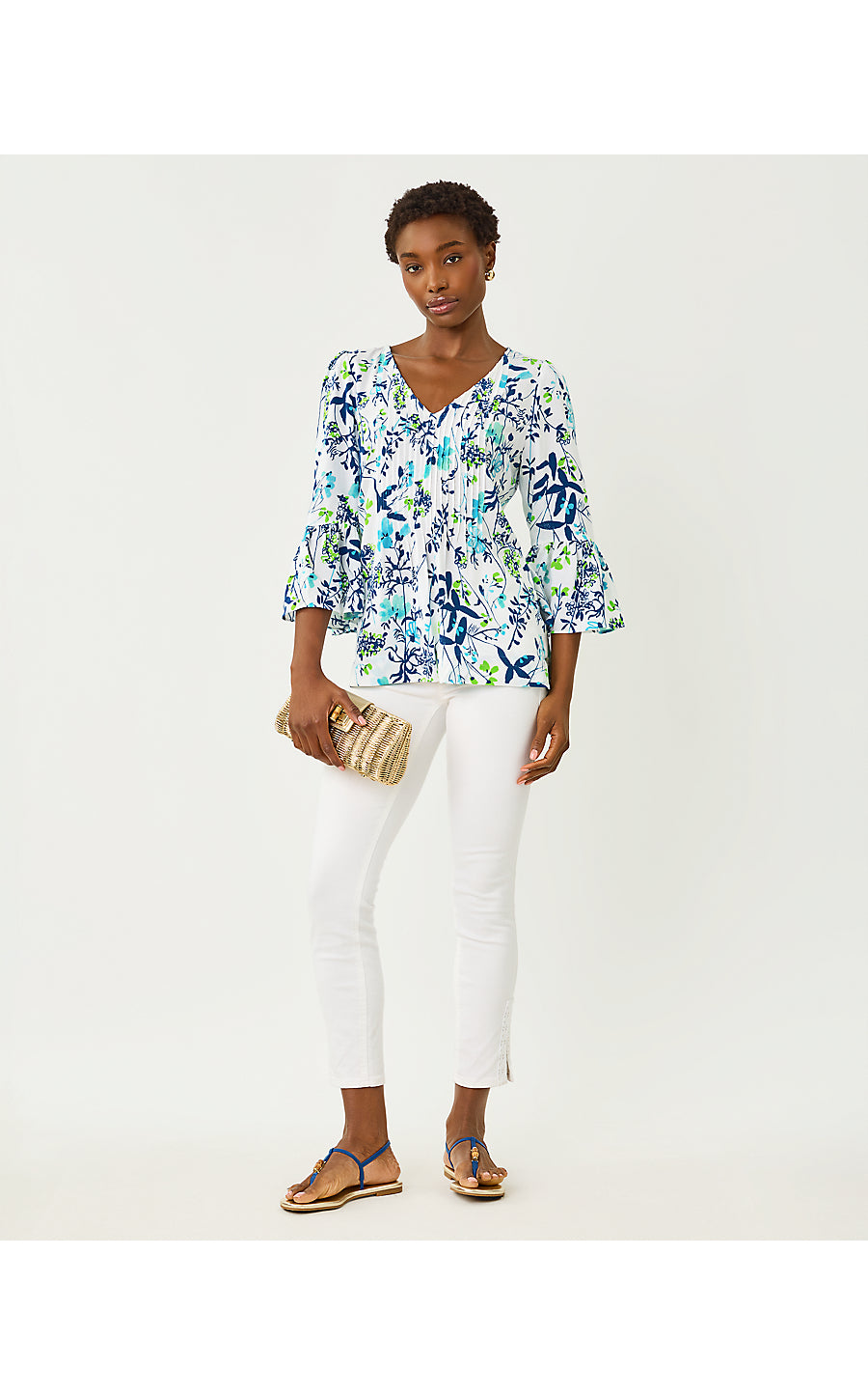 Danika Tunic Resort White Sea Blooms
