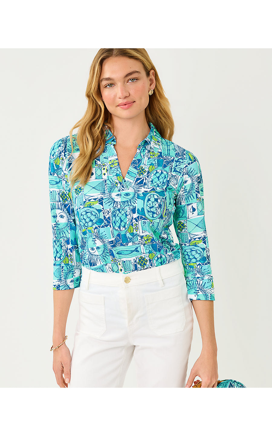 UPF 50+ Mandi 3/4 Sleeve Top Mint Condition Harlillyquin