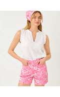 Kavalla Sleeveless Ruffle Top Resort White