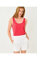 Gabbie Crochet Trimmed Knit Top Paradise Punch