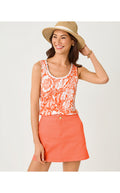 Gabbie Crochet Trimmed Knit Top Sunset Orange Budding Romance