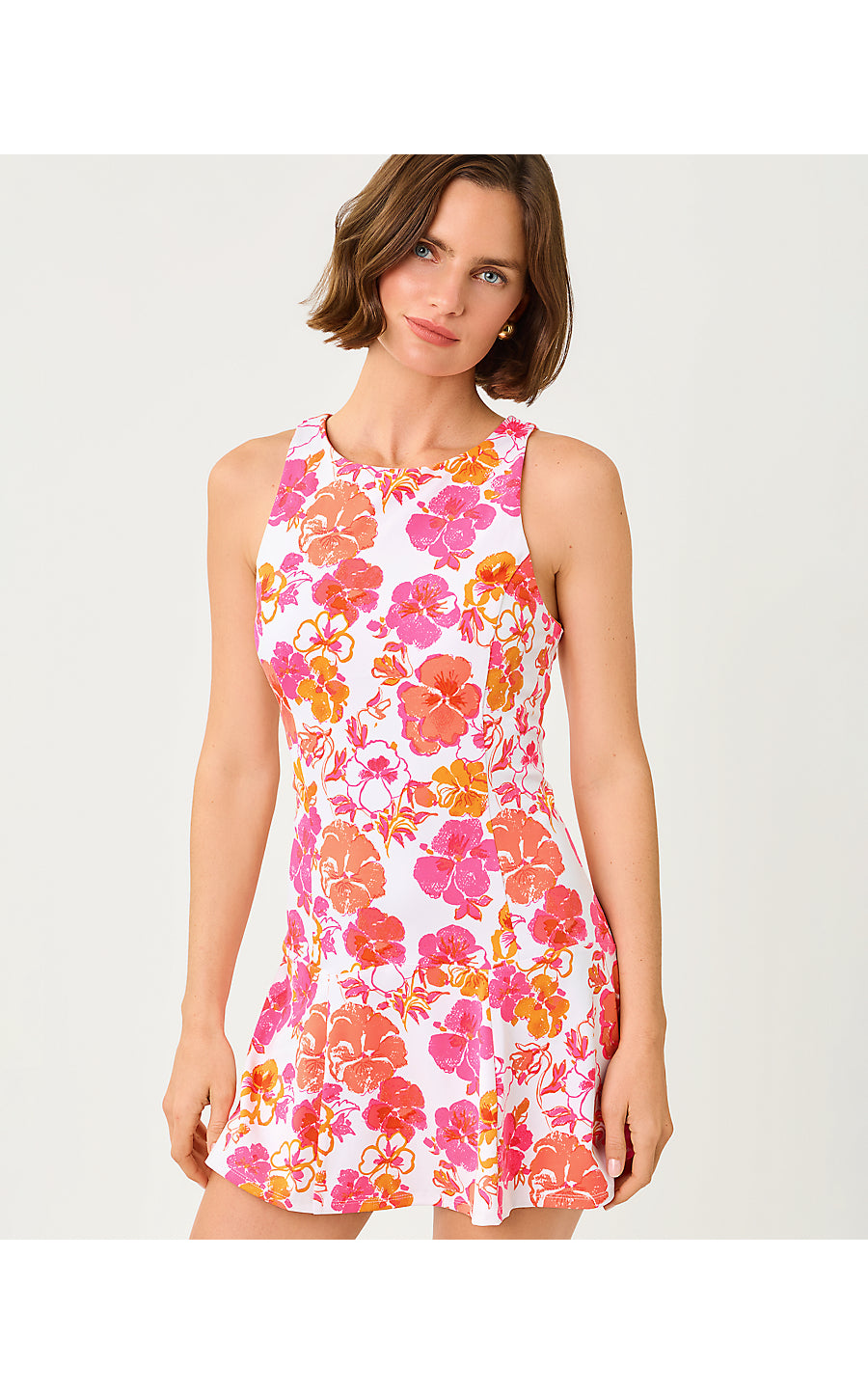 UPF 50+ Westley Active Dress Resort White Pansy Fansy