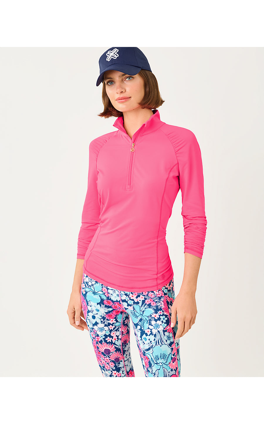 UPF 50+ Justine Half Zip Cherry Blossom Pink