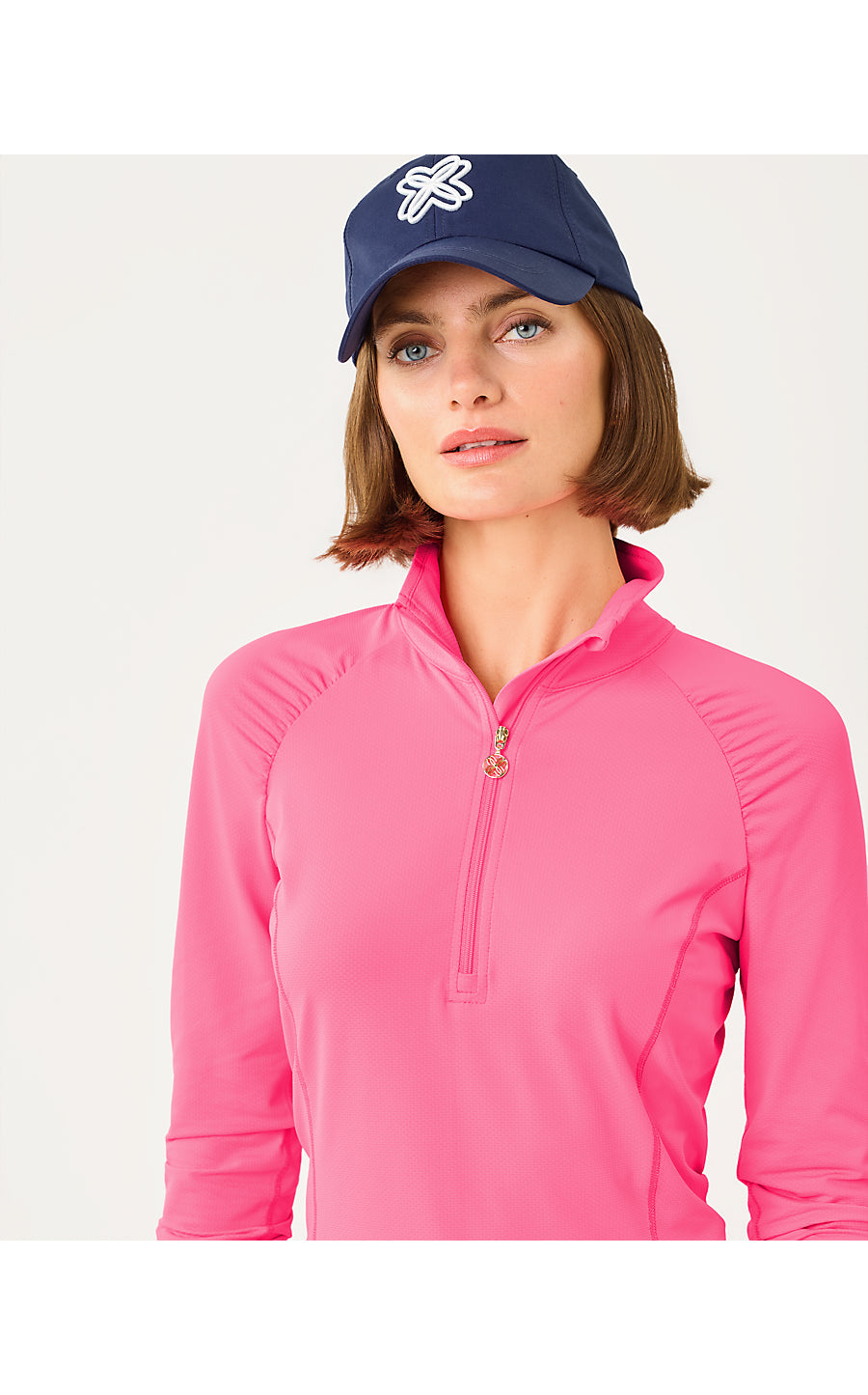 UPF 50+ Justine Half Zip Cherry Blossom Pink