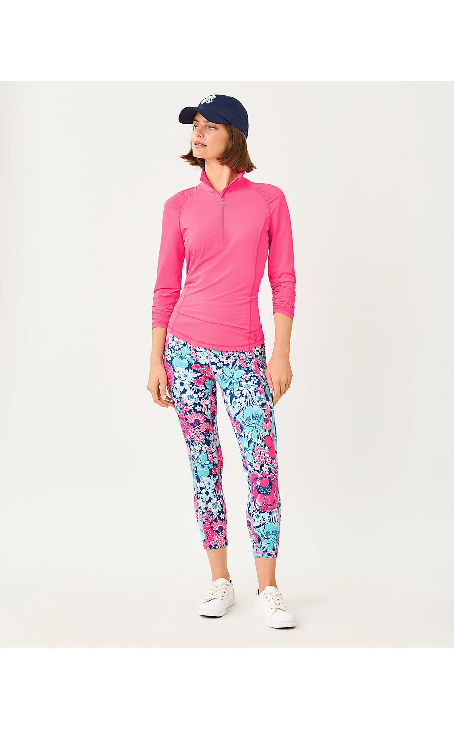 UPF 50+ Justine Half Zip Cherry Blossom Pink