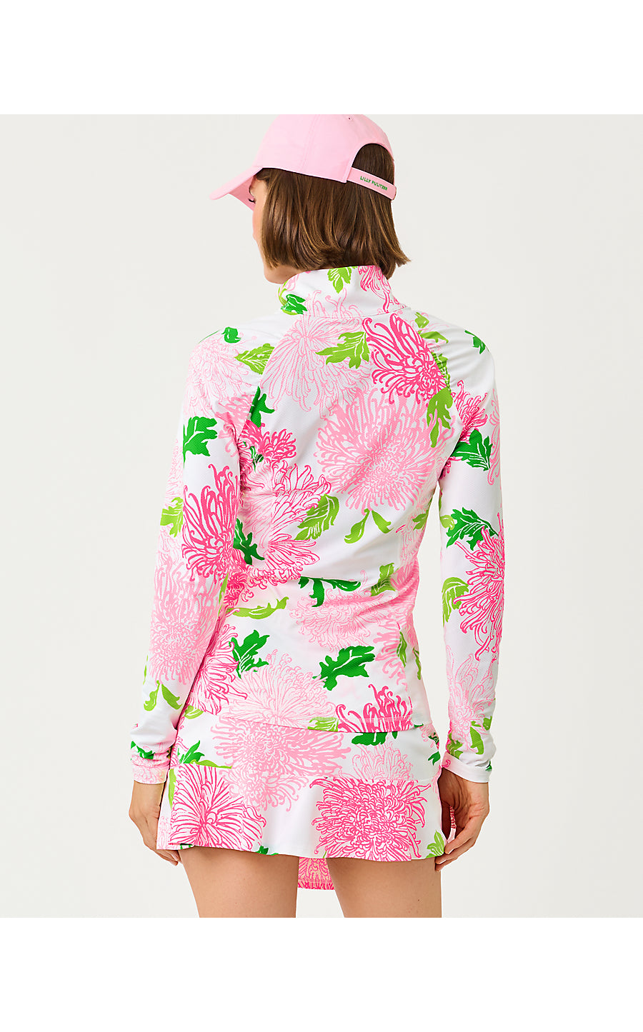 UPF 50+ Justine Half Zip Resort White Lil Go With The Flow