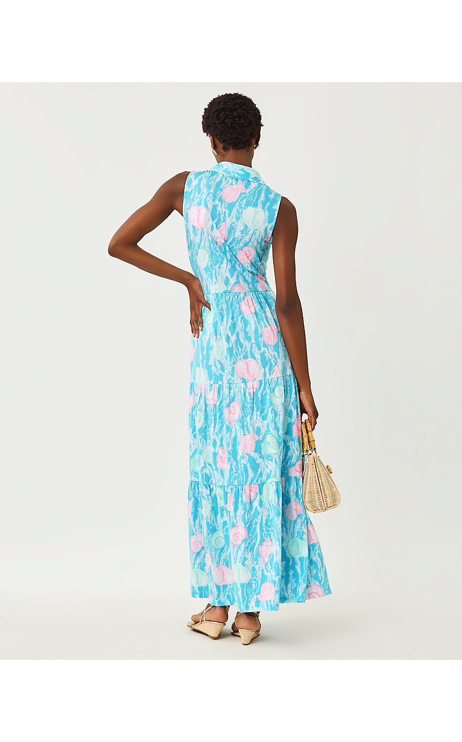 Riegan Maxi Dress Capri Blue Shelden