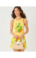 Emra Sweater Tank Finch Yellow Zesty Jacquard