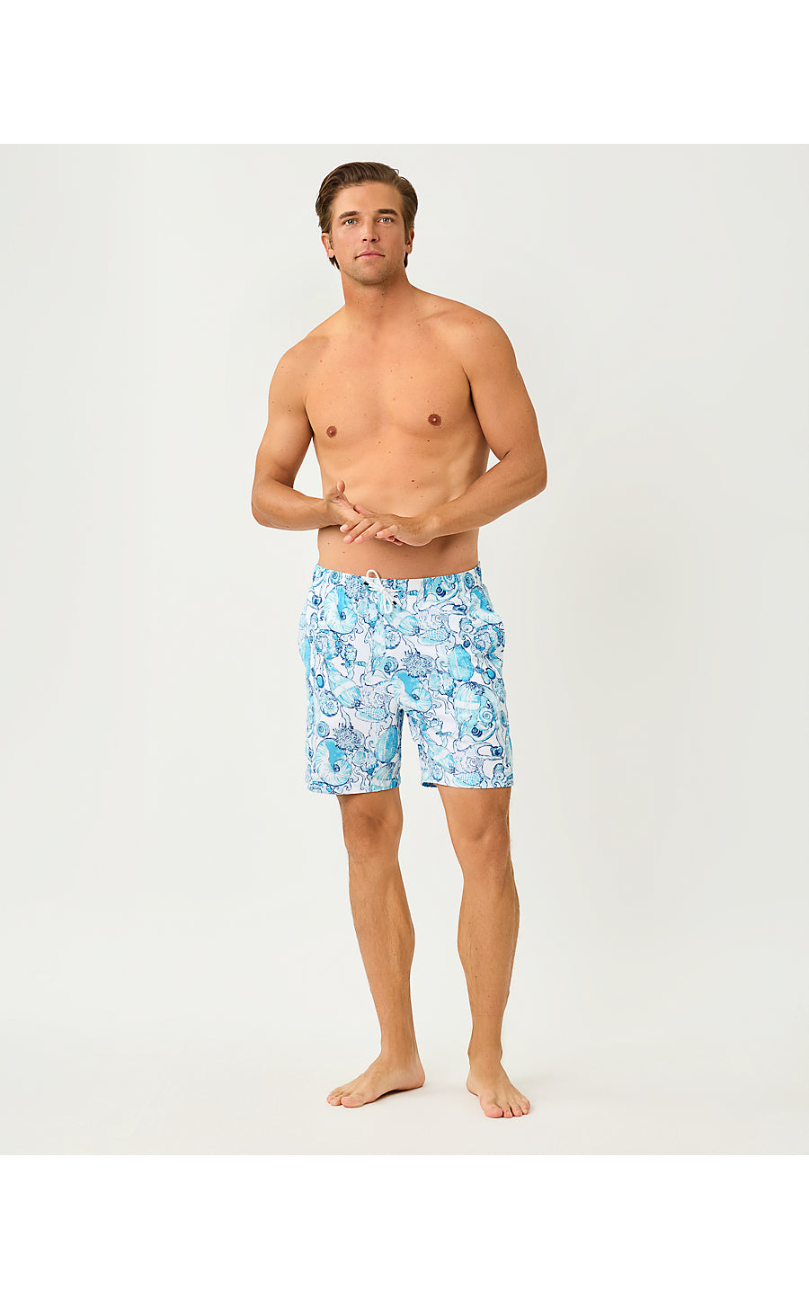 Mens Stuff Del Lago Swim Trunk Resort White Shell Shine