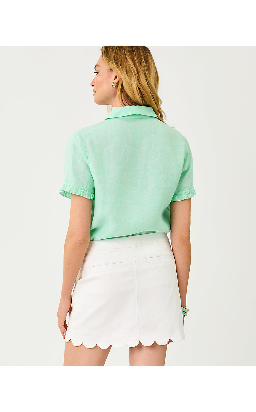 Carden Ruffle Top Mint Condition X Resort White