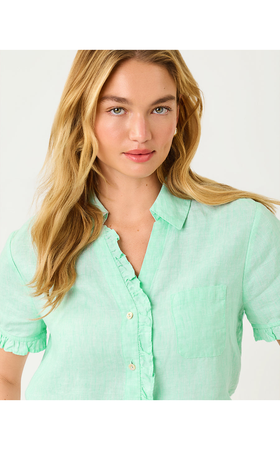 Carden Ruffle Top Mint Condition X Resort White