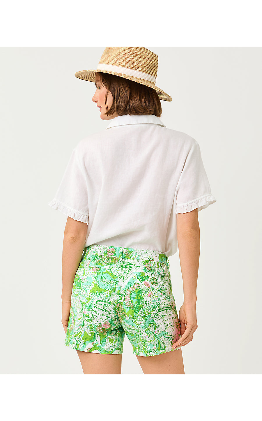 Carden Ruffle Top Resort White