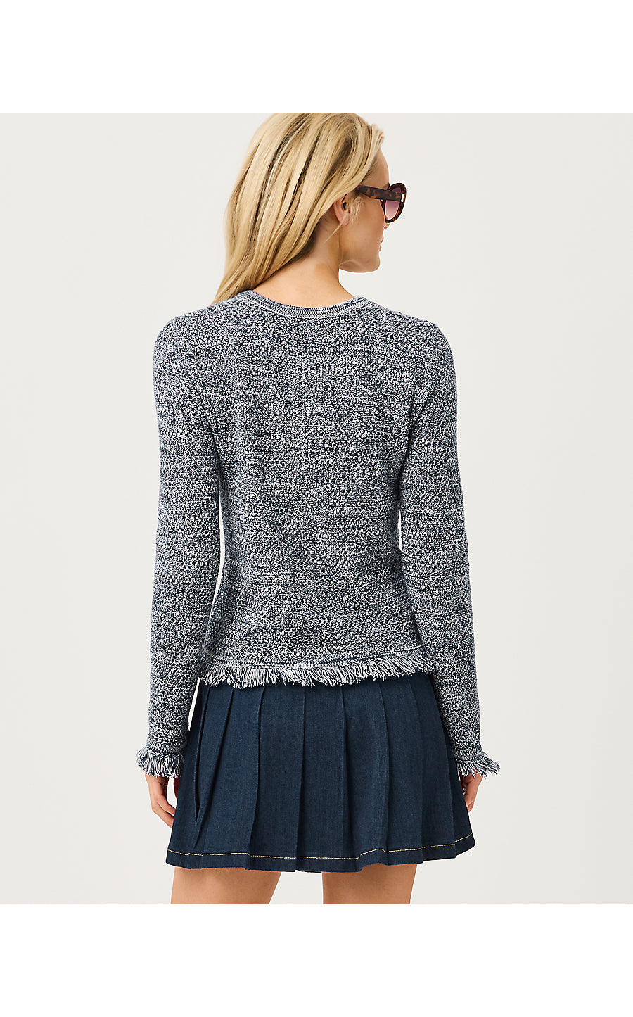 Kelso Cardigan Low Tide Navy Marl