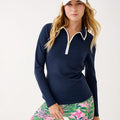 FRIDA HALF ZIP LONG SLEEVE LOW TIDE NAVY