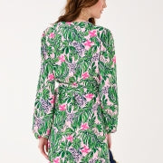 ENSLEY UPF 50+ DRESS CONCH SHELL PINK ROARING WITH JOY