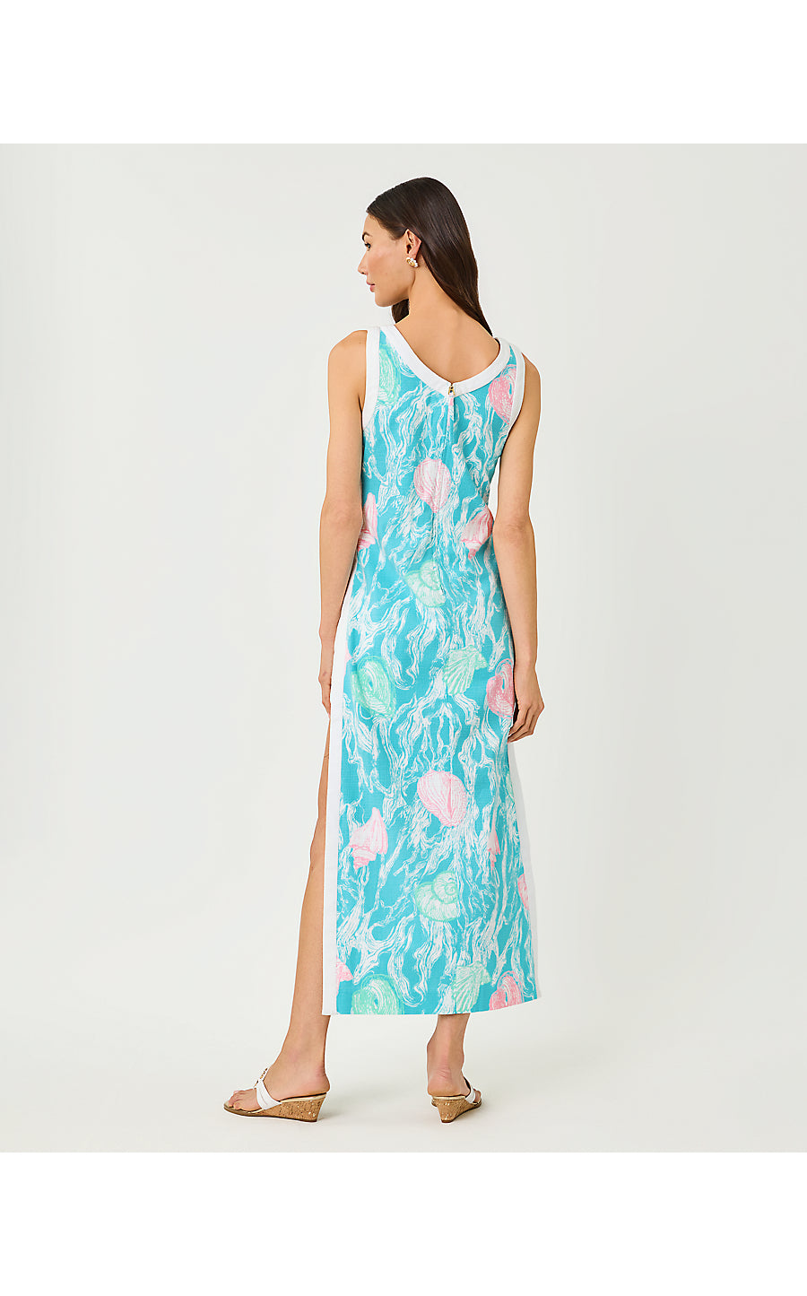Eleanora Maxi Shift Romper Capri Blue Oversized Shelden