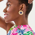 ONE FINAL FLING STUD EARR STARLIGHT NAVY