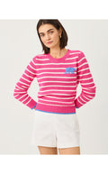 Jovienne Sweater Pink Aster Shine Bright Stripe