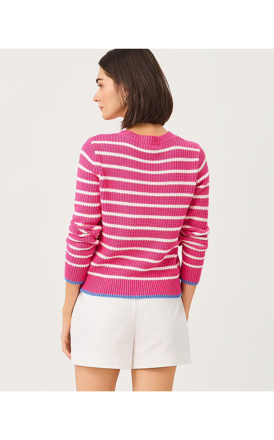 Jovienne Sweater Pink Aster Shine Bright Stripe