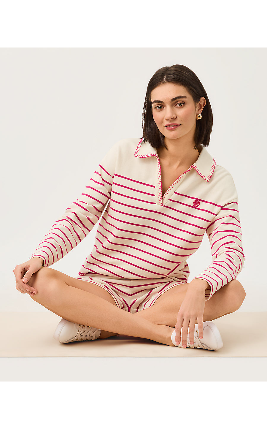 Corvaya Pullover Berry Bouquet Legacy Stripe